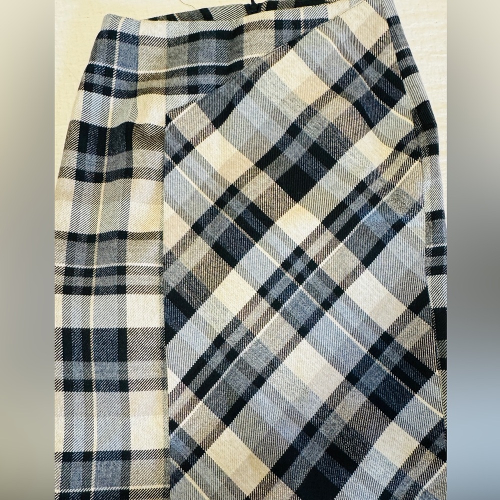 Zara Plaid Tweed Skirt